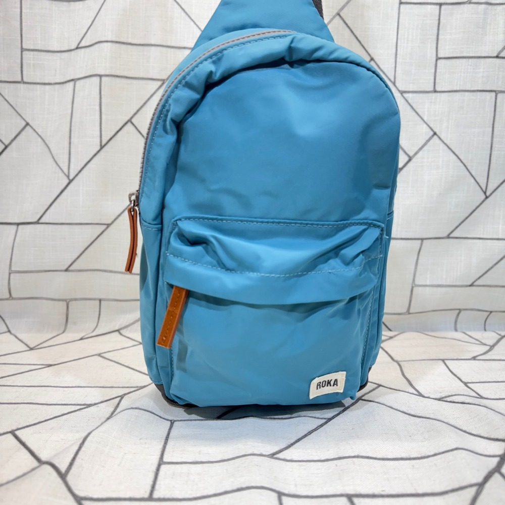 ROKA London Willesden B Sling Bag One Size Teal Blue Sustainable Crossbody - Picture 2 of 8
